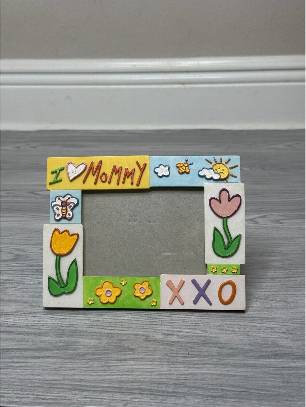 Russ Berrie I Love Mommy Photo Frame Flower Butterfly Bee XXO